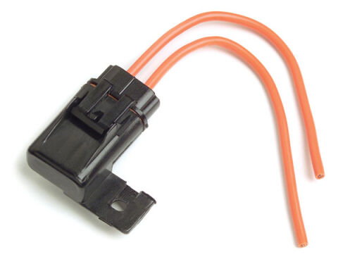 Fuse Holder, 12 Gauge, 30A, w/ Protective Cap & Mounting&nbsp;Tab